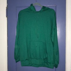 Green hoodie